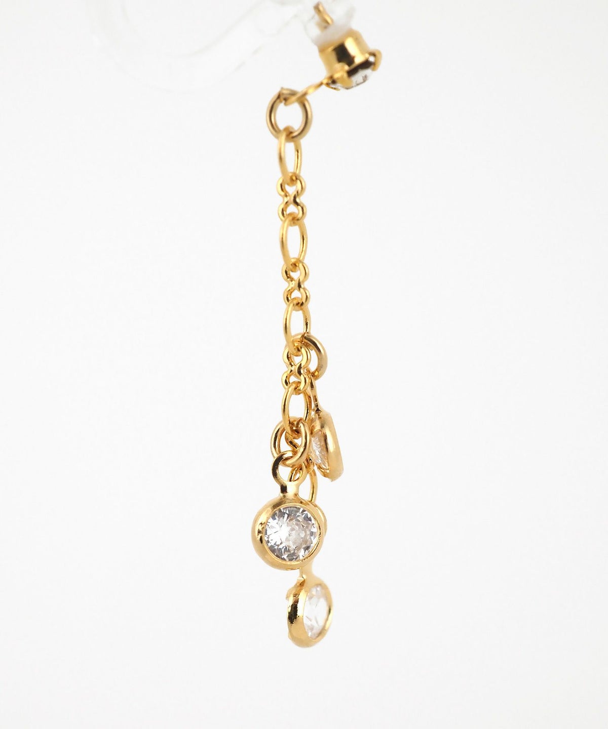 スウィングストーンアクリアクリップイヤリング