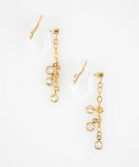 スウィングストーンアクリアクリップイヤリング