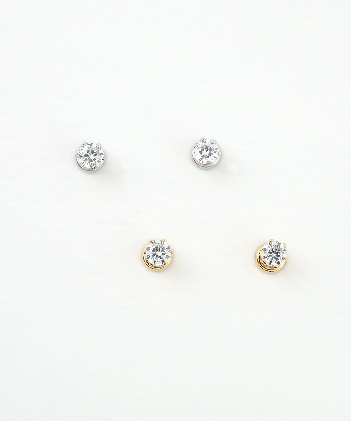 一粒キュービックマグネットイヤリング