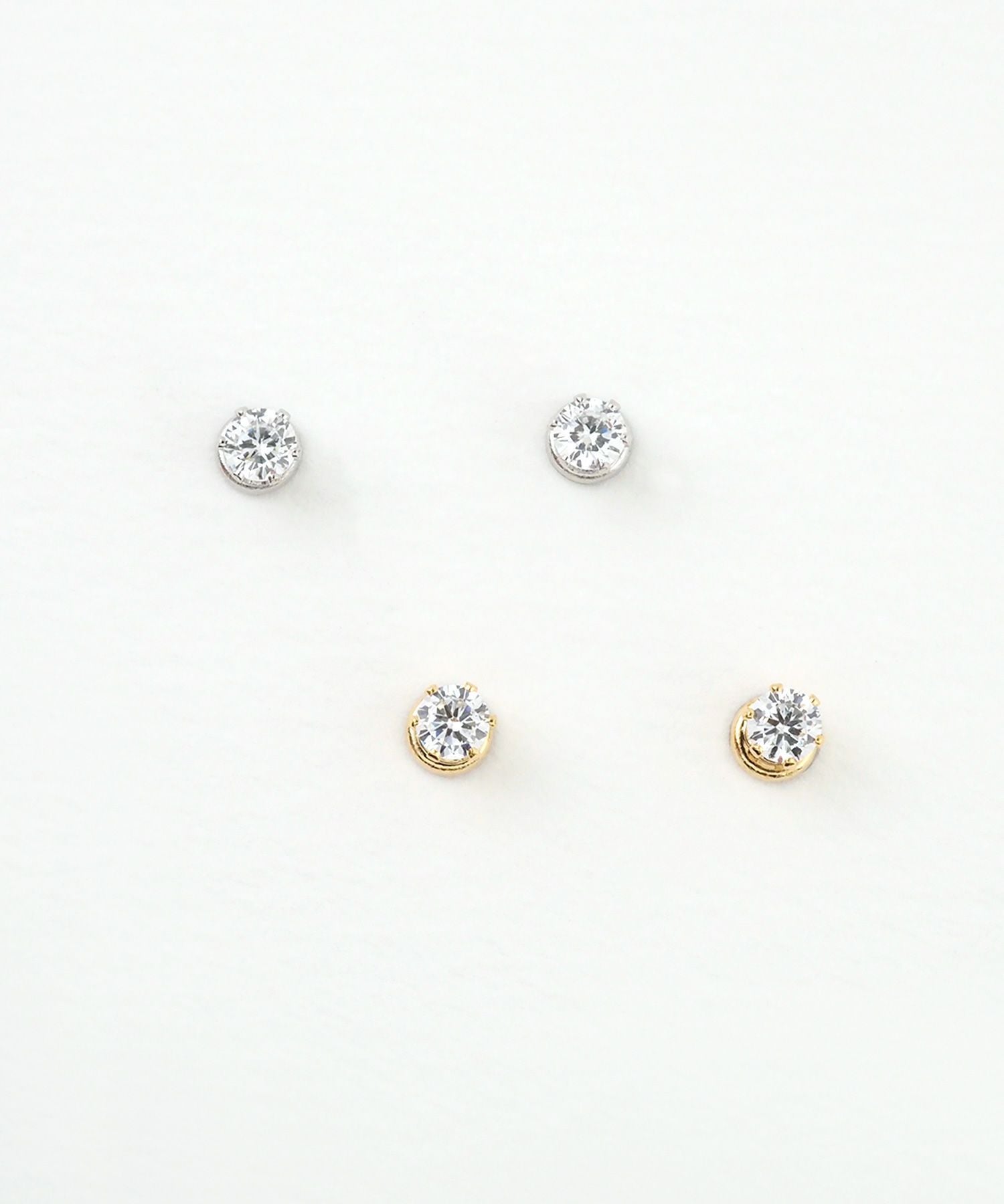 一粒キュービックマグネットイヤリング