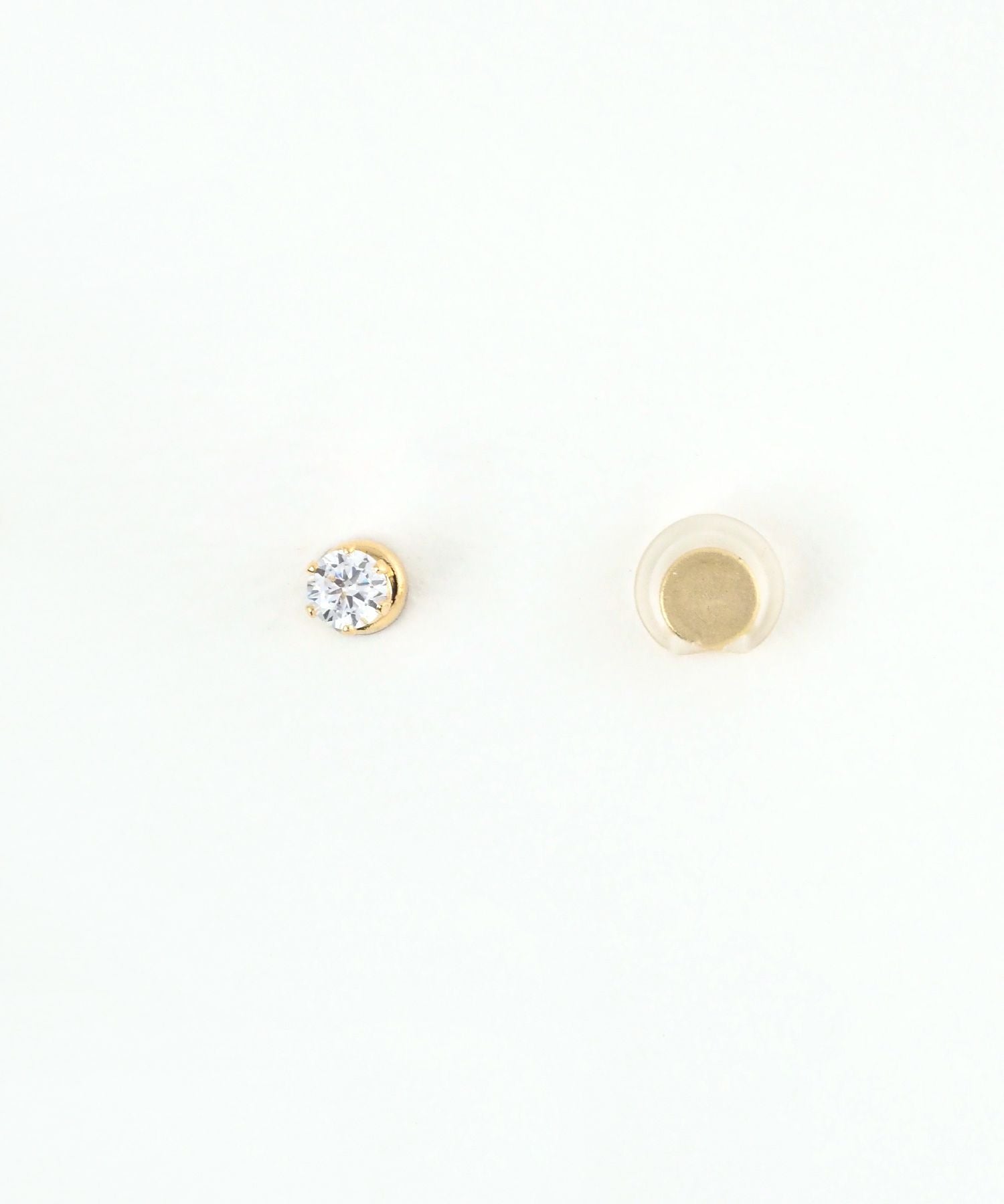 一粒キュービックマグネットイヤリング