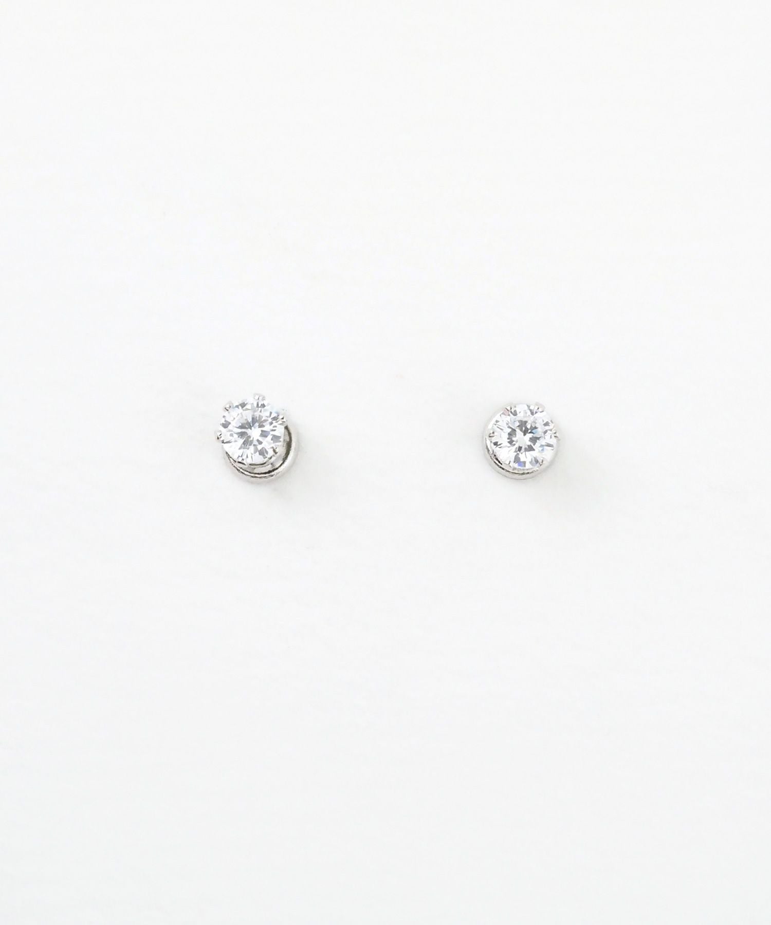 一粒キュービックマグネットイヤリング