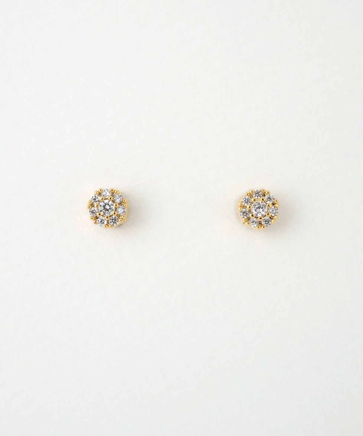 パヴェキュービックサークルマグネットイヤリング