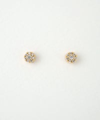 パヴェキュービックサークルマグネットイヤリング