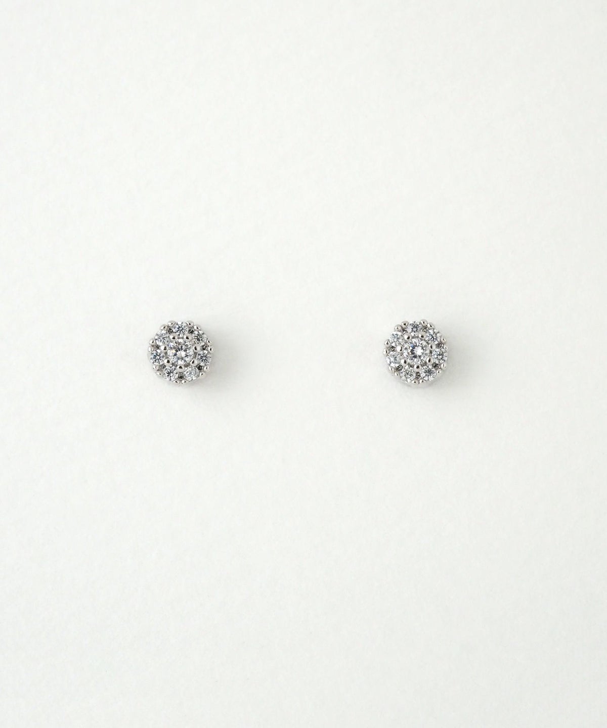 パヴェキュービックサークルマグネットイヤリング