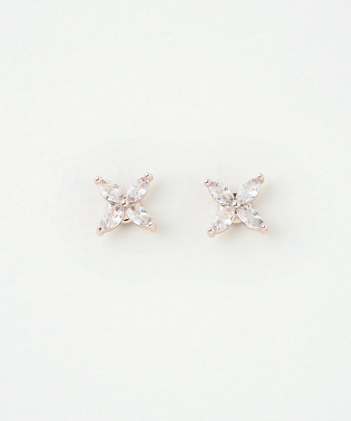 キュービックフラワーマグネットイヤリング