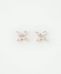 キュービックフラワーマグネットイヤリング