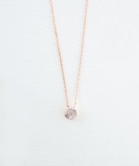 パヴェキュービックサークルマグネットネックレス