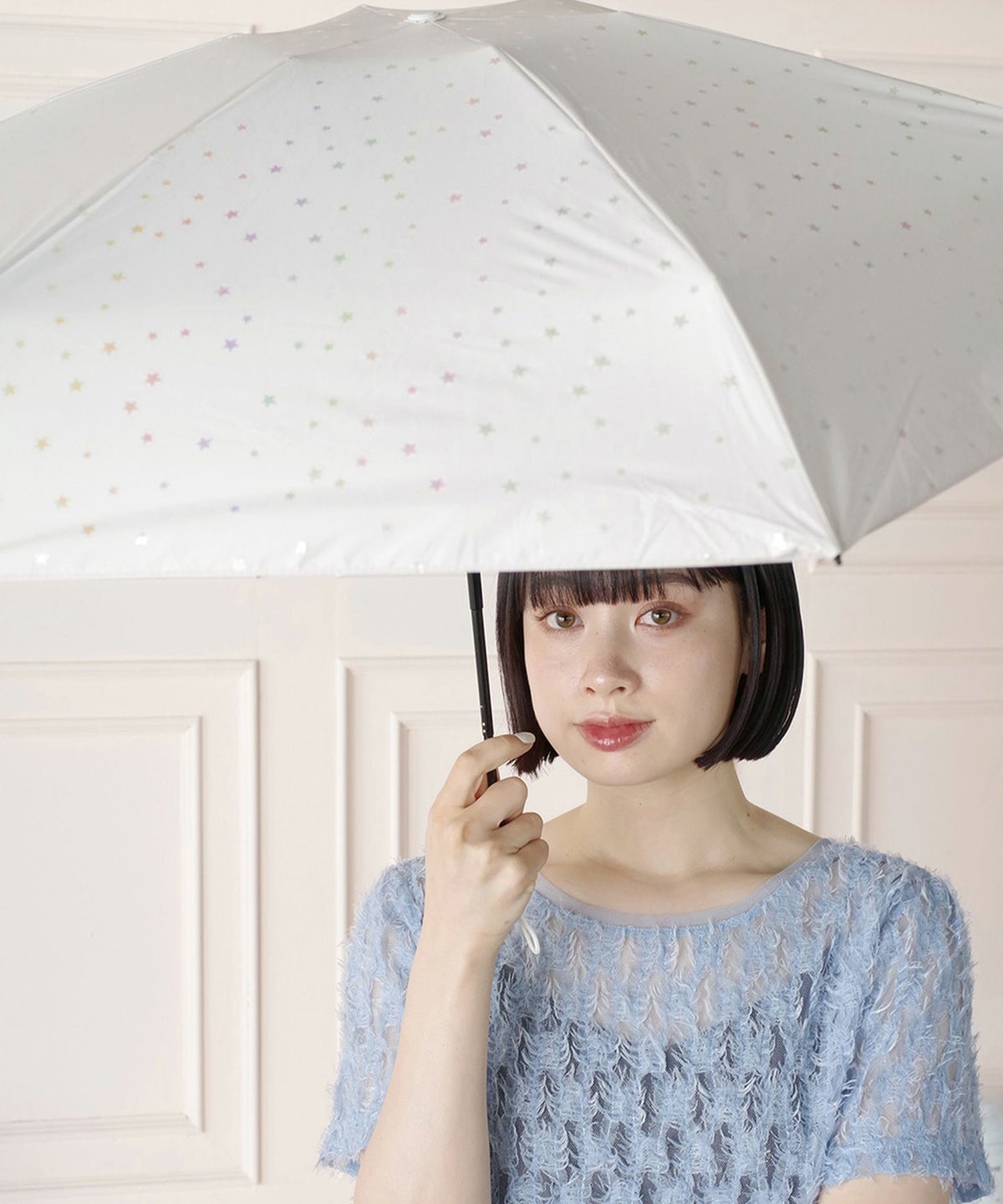 ポケラ遮光スター５段ミニ折りたたみ晴雨兼用日傘