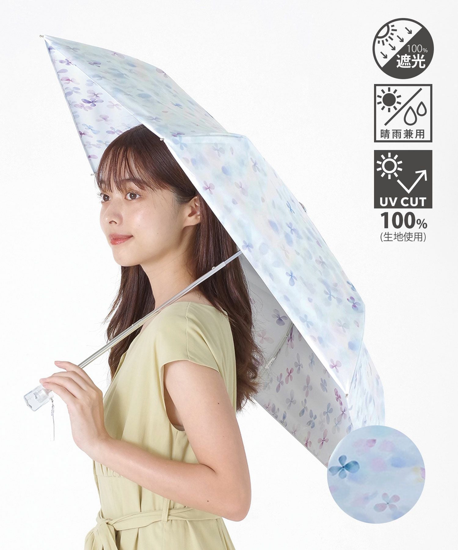 遮光2サイド花びらミニ折りたたみ晴雨兼用日傘 | 【公式】MUK ONLINE