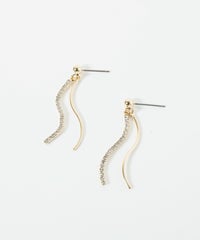 スウェイダブルウェーブラインチタンポストピアス