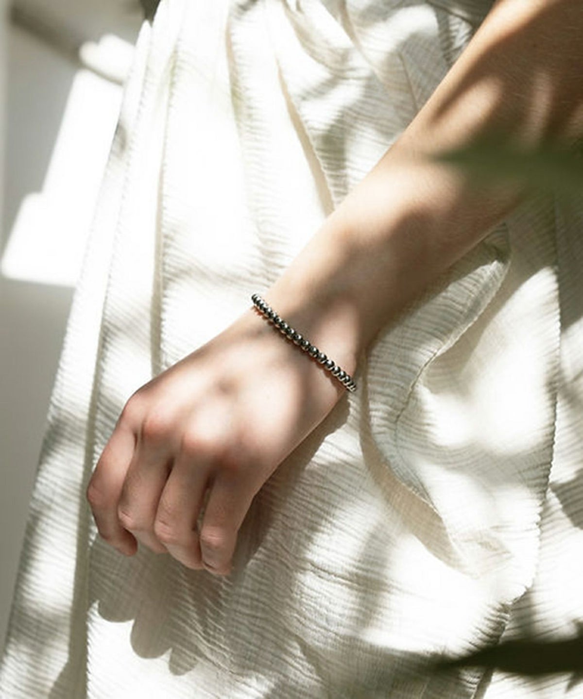 メタルボールコードサージカルステンレスブレスレット