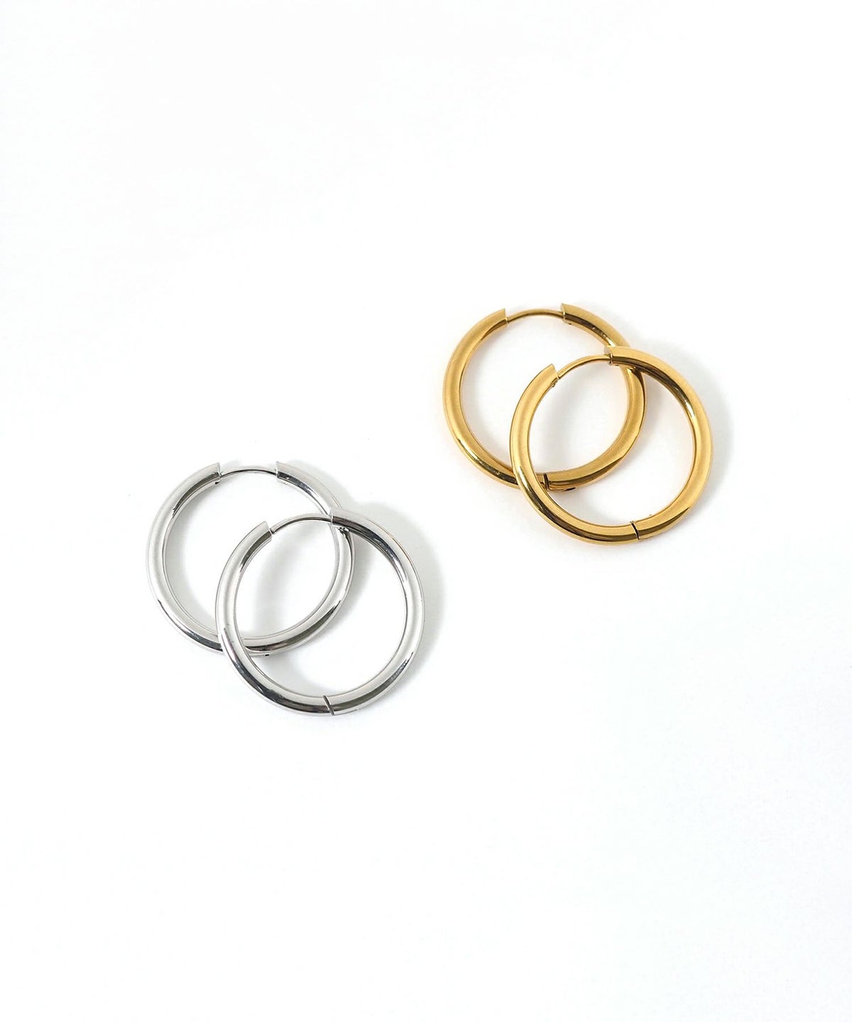 シンプルフープステンレスピアス(L)