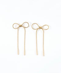 リボンチェーンステンレスピアス