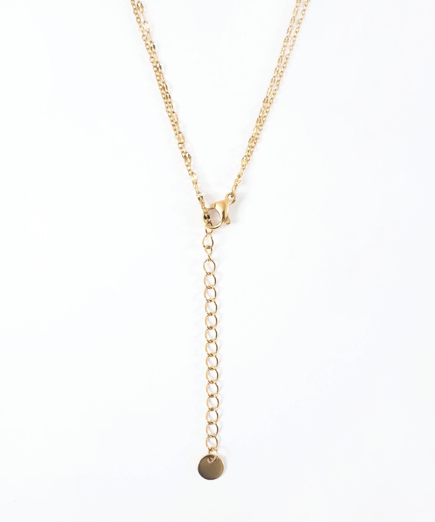 ペタルチェーン2連ステンレスネックレス