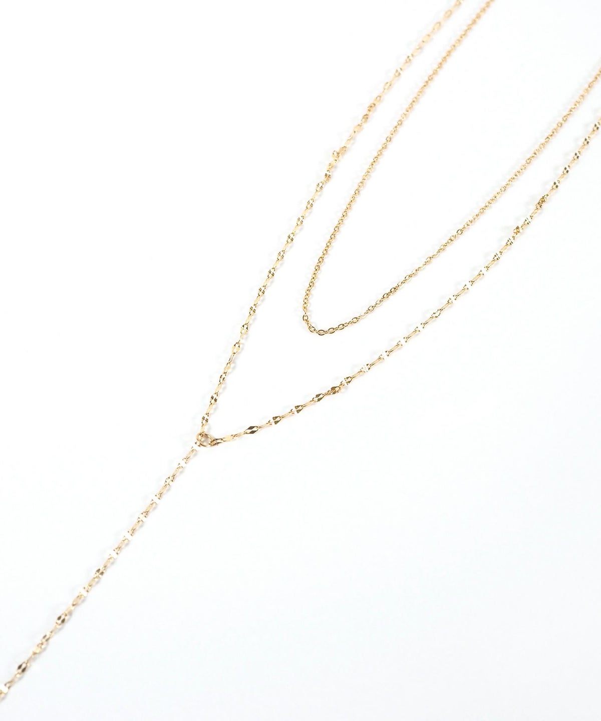 ペタルチェーン2連ステンレスネックレス