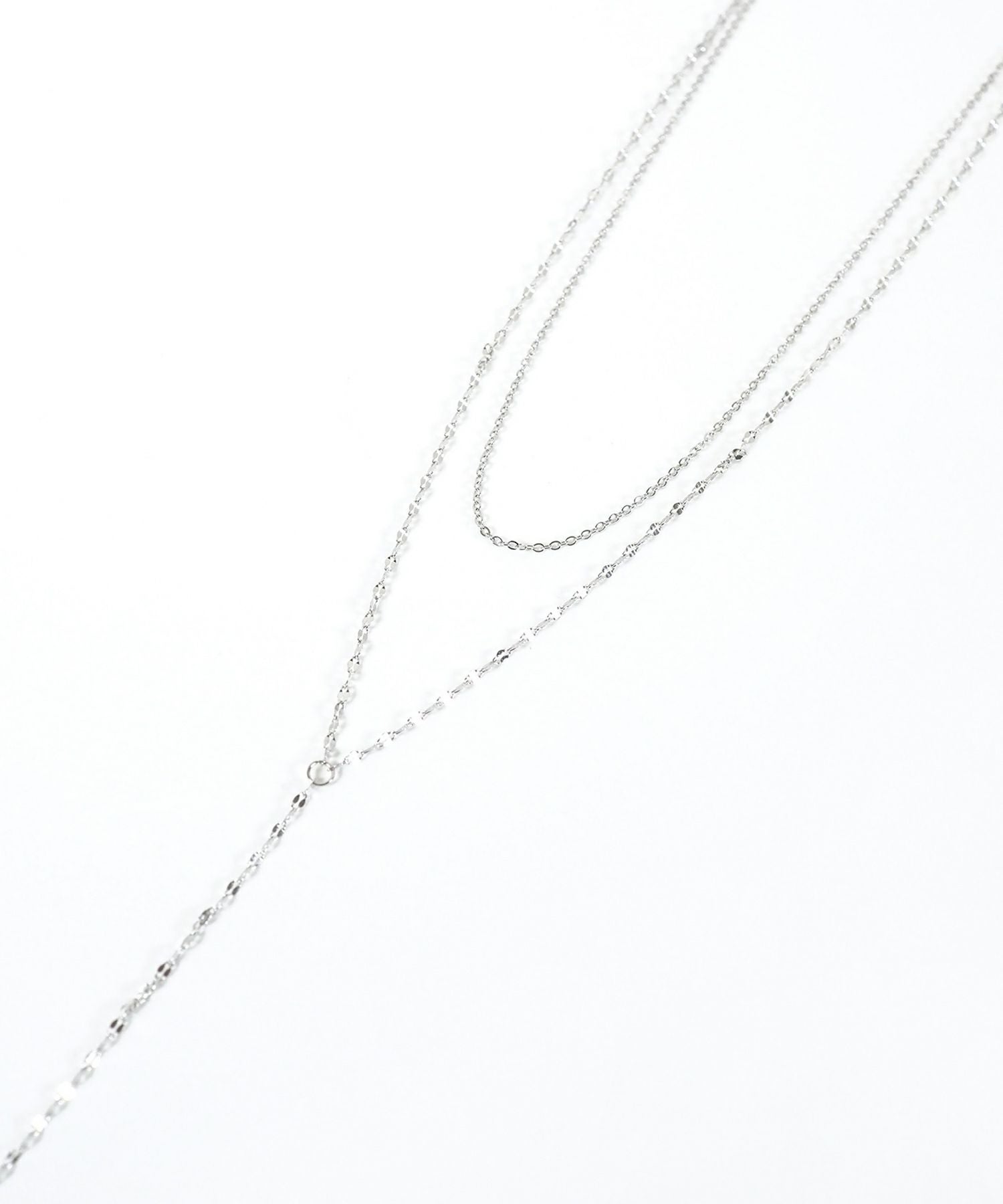 ペタルチェーン2連ステンレスネックレス