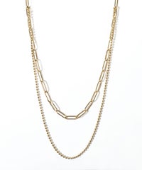 ボールチェーン2連ステンレスネックレス