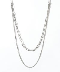 ボールチェーン2連ステンレスネックレス