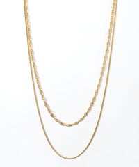 スクリューチェーン2連ステンレスネックレス