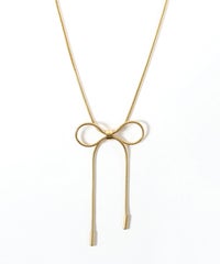 リボンチェーンステンレスネックレス