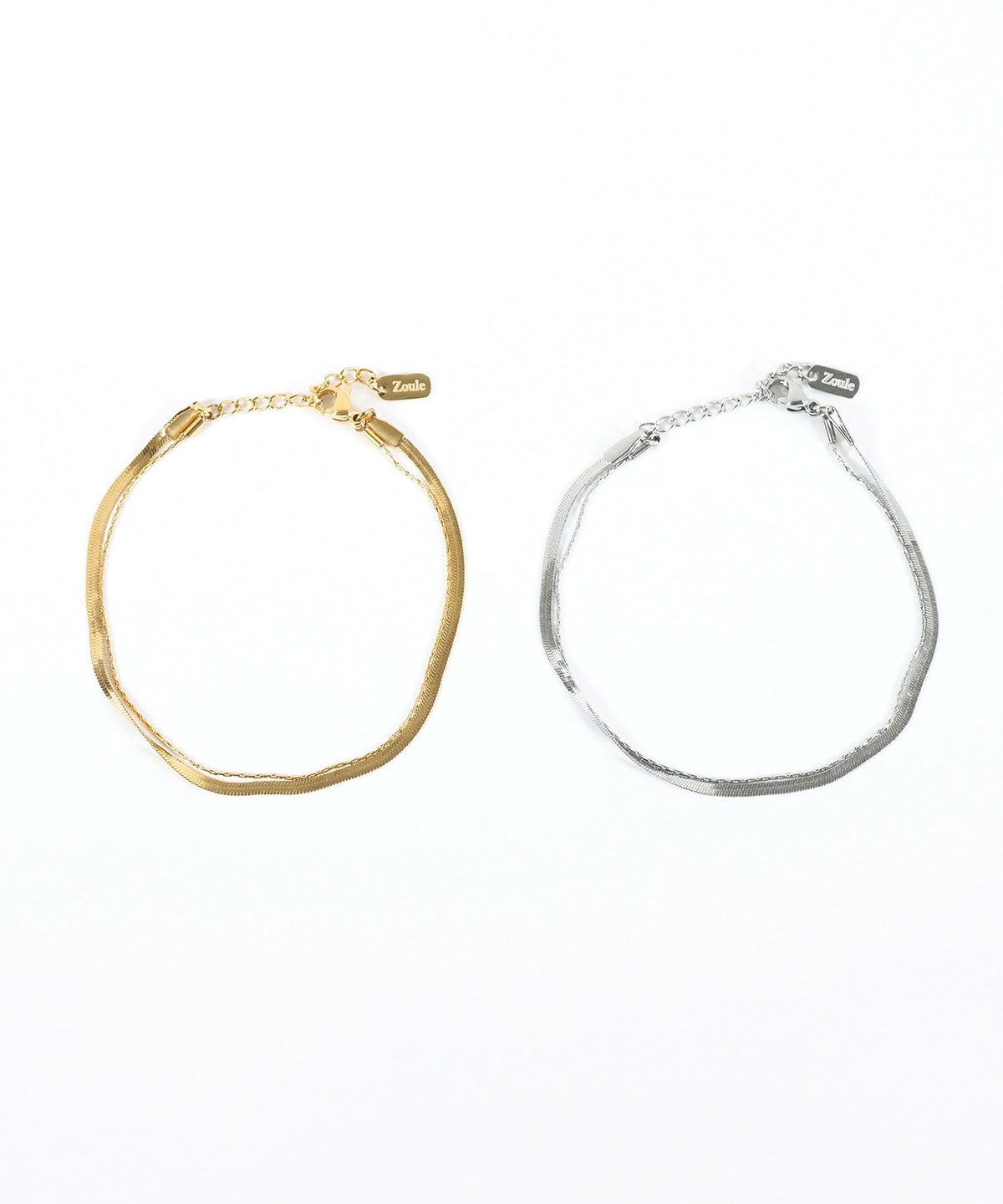 ヘリンボーンチェーンステンレスブレスレット