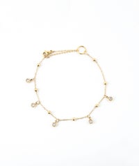 ストーンボール2wayステンレスブレスレット・アンクレット