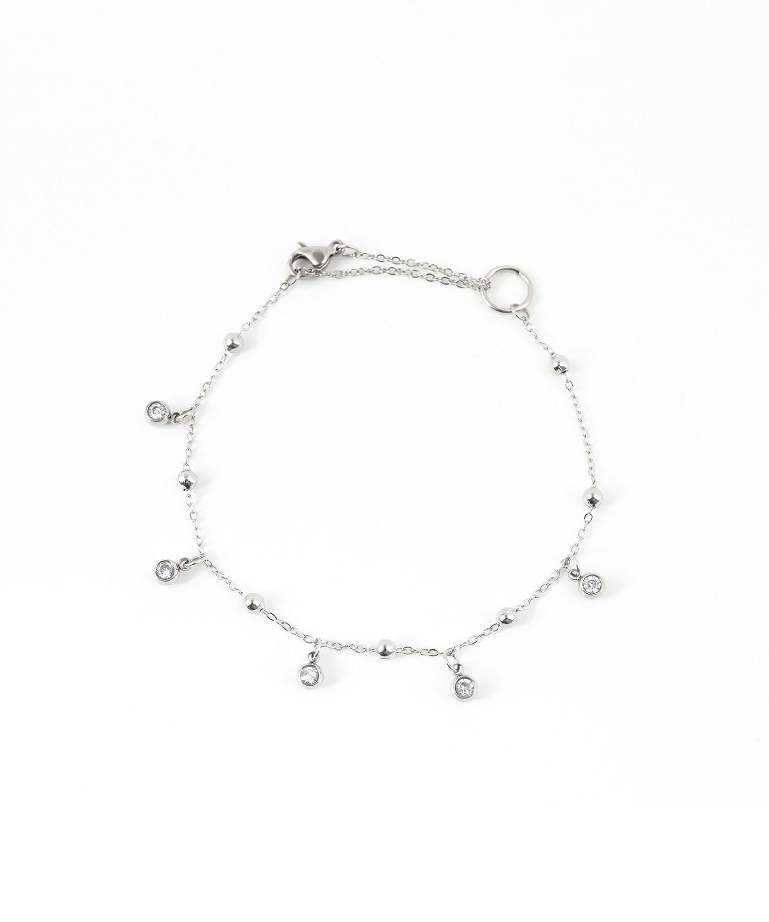 ストーンボール2wayステンレスブレスレット・アンクレット