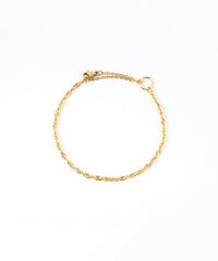 ツイストチェーン2wayステンレスブレスレット・アンクレット