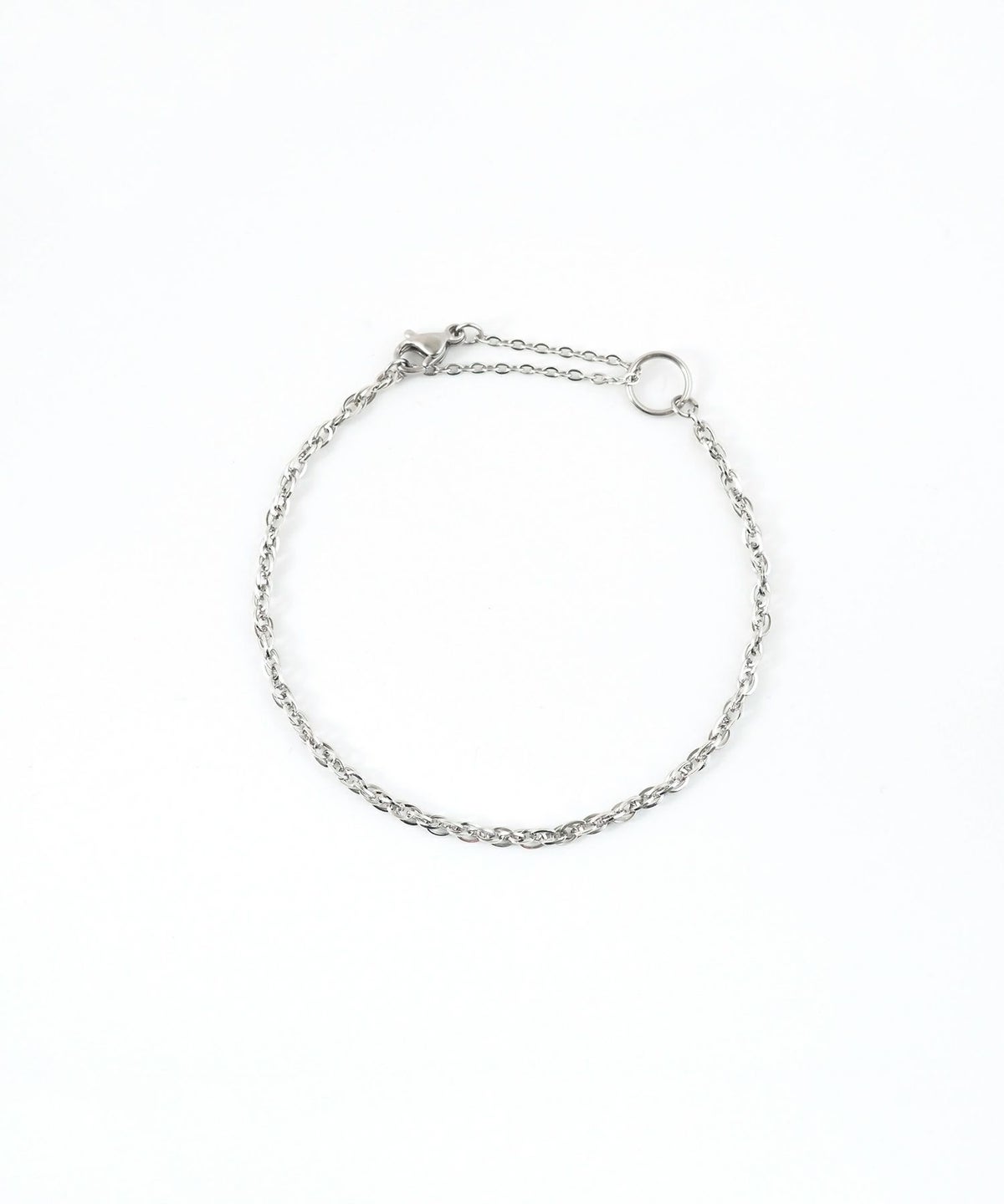 ツイストチェーン2wayステンレスブレスレット・アンクレット