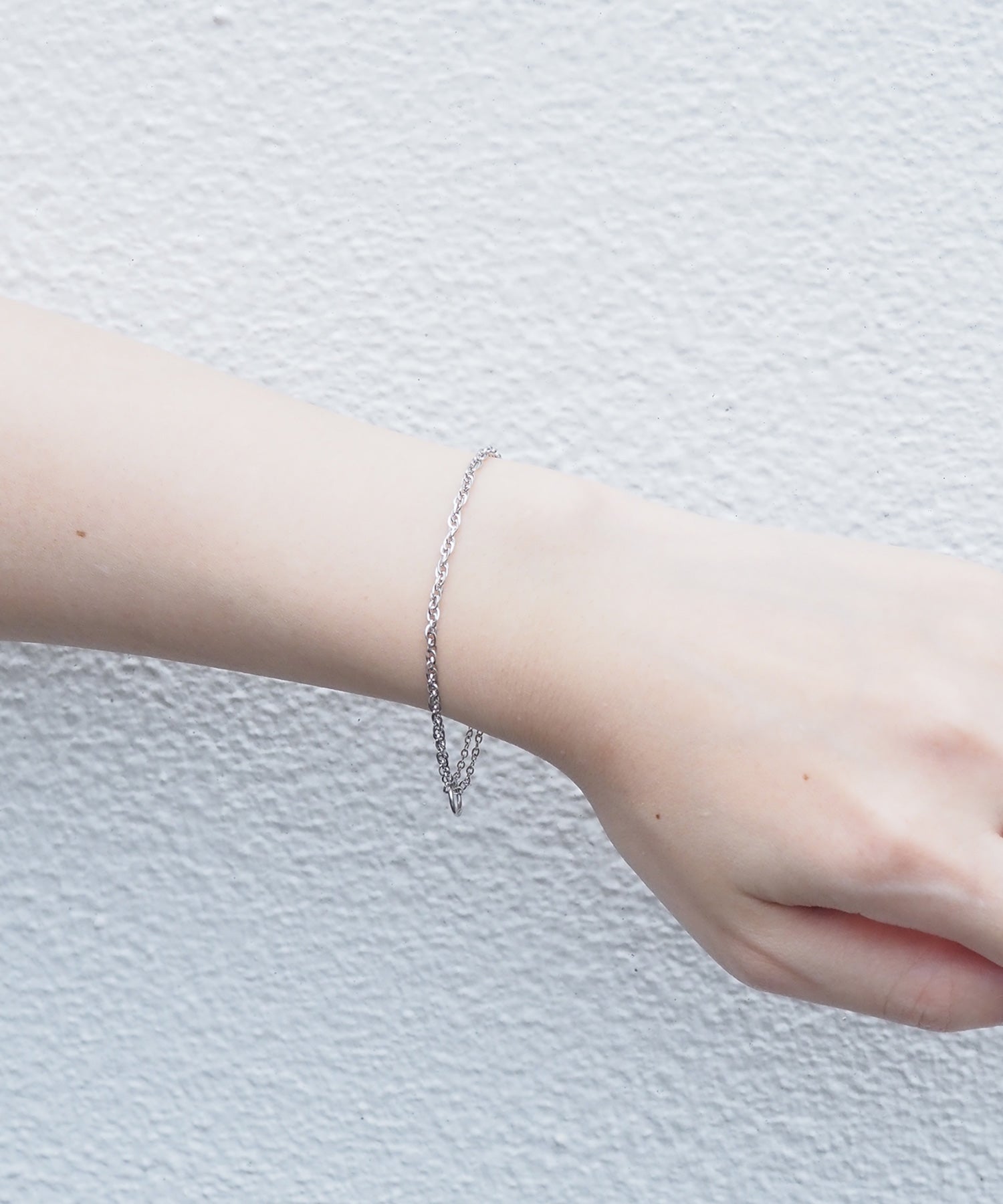 ツイストチェーン2wayステンレスブレスレット・アンクレット【Zoule