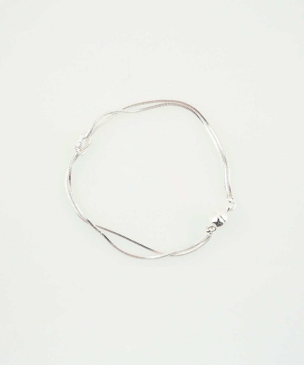 ノットスネークダブルチェーンマグネットブレスレット