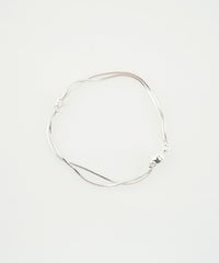 ノットスネークダブルチェーンマグネットブレスレット