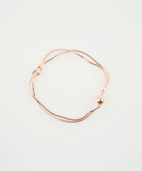 ノットスネークダブルチェーンマグネットブレスレット