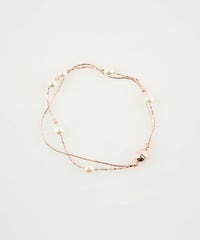 ステーションパールダブルチェーンマグネットブレスレット