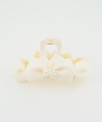 グログランパールリボンバンスクリップ