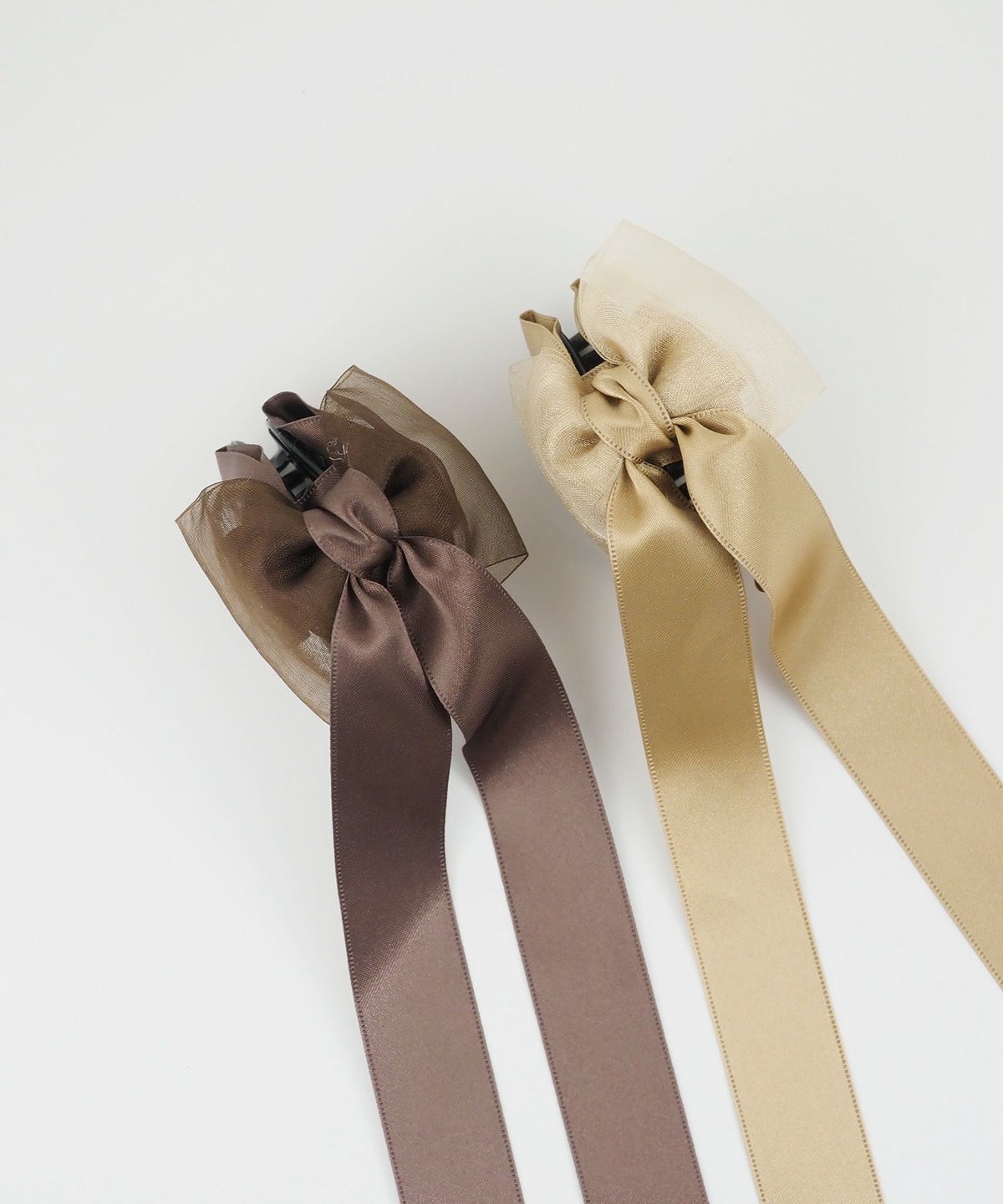 シアーサテンリボンバンスクリップ