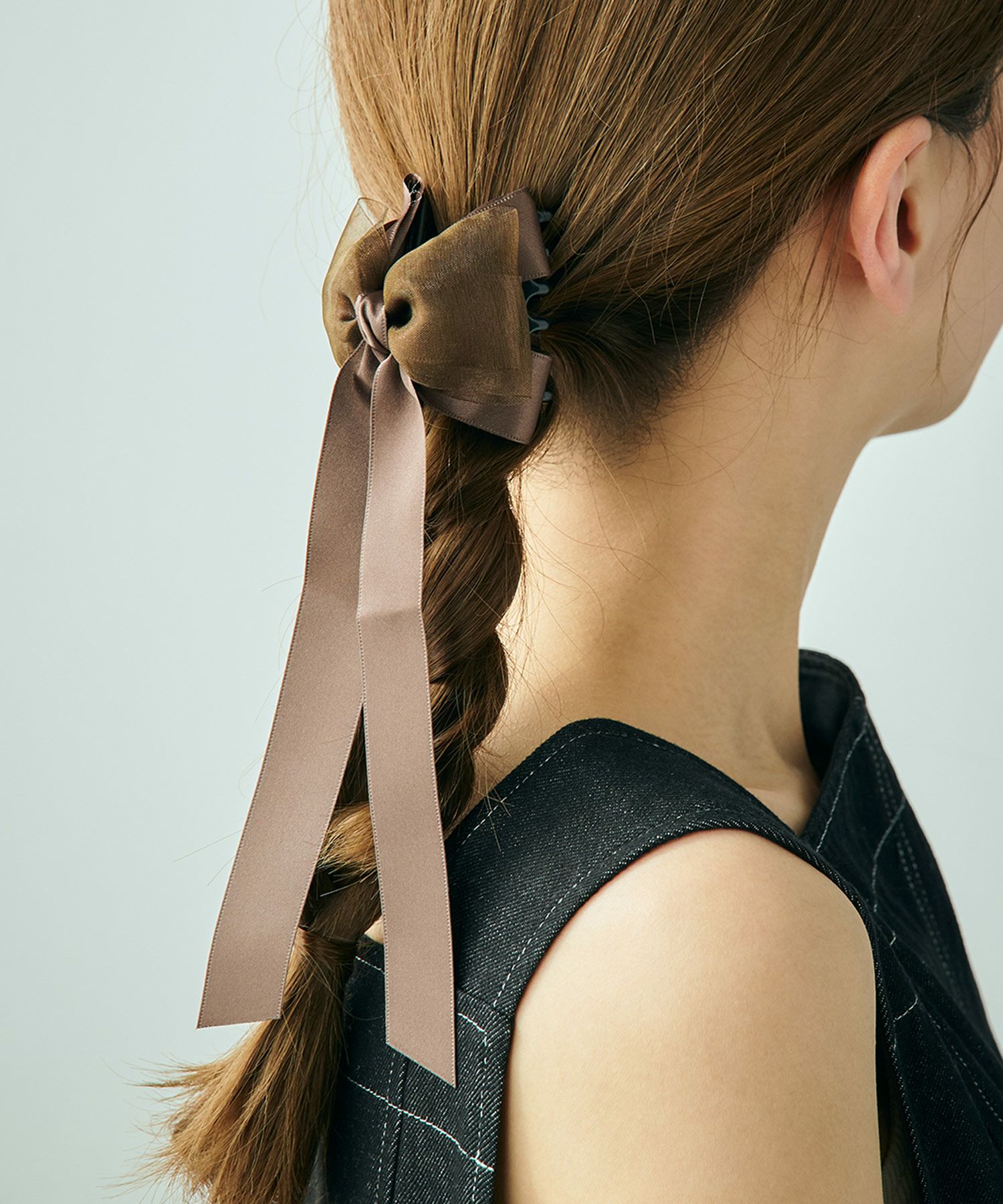 シアーサテンリボンバンスクリップ