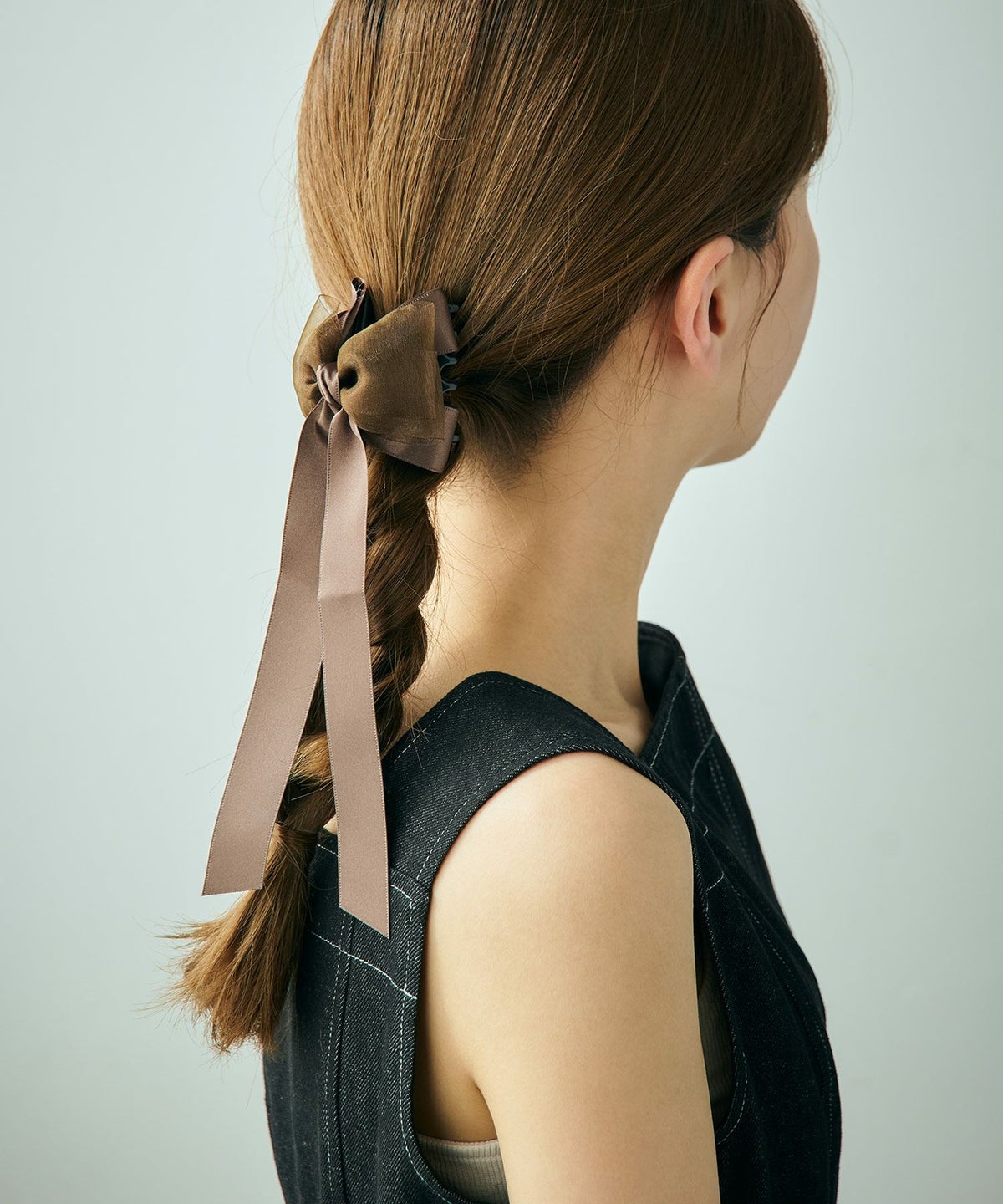 シアーサテンリボンバンスクリップ