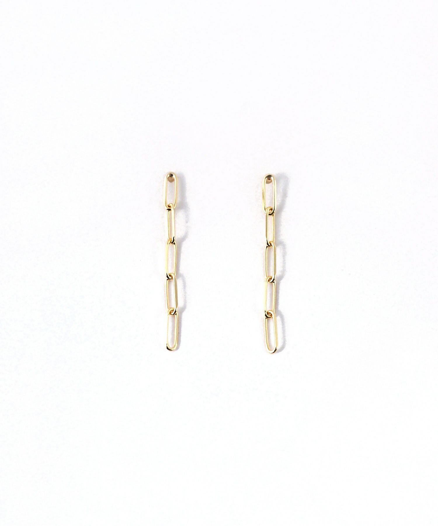 【web限定】[K10]ペーパークリップチェーンピアス