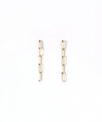 【web限定】[K10]ペーパークリップチェーンピアス