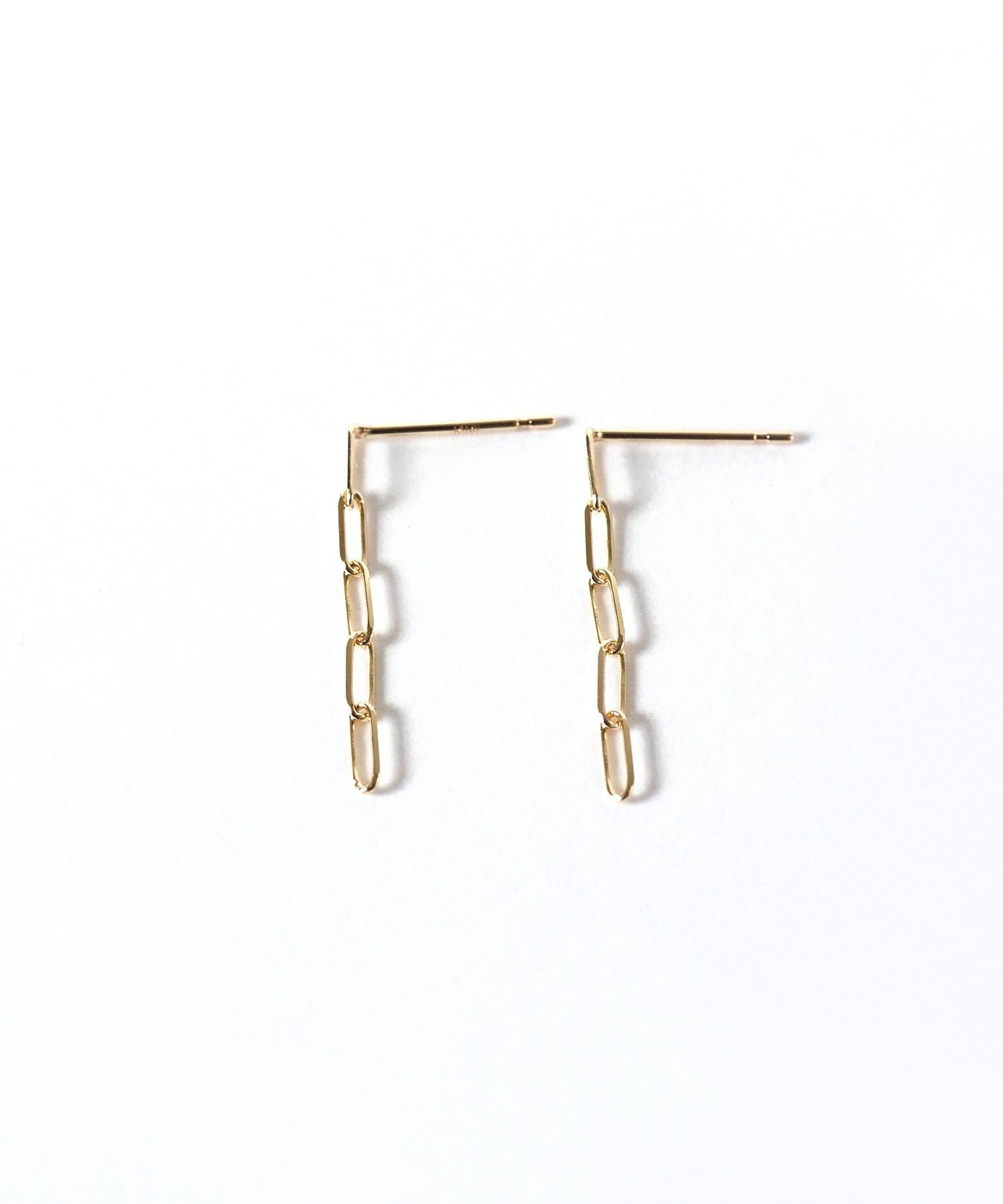 【web限定】[K10]ペーパークリップチェーンピアス