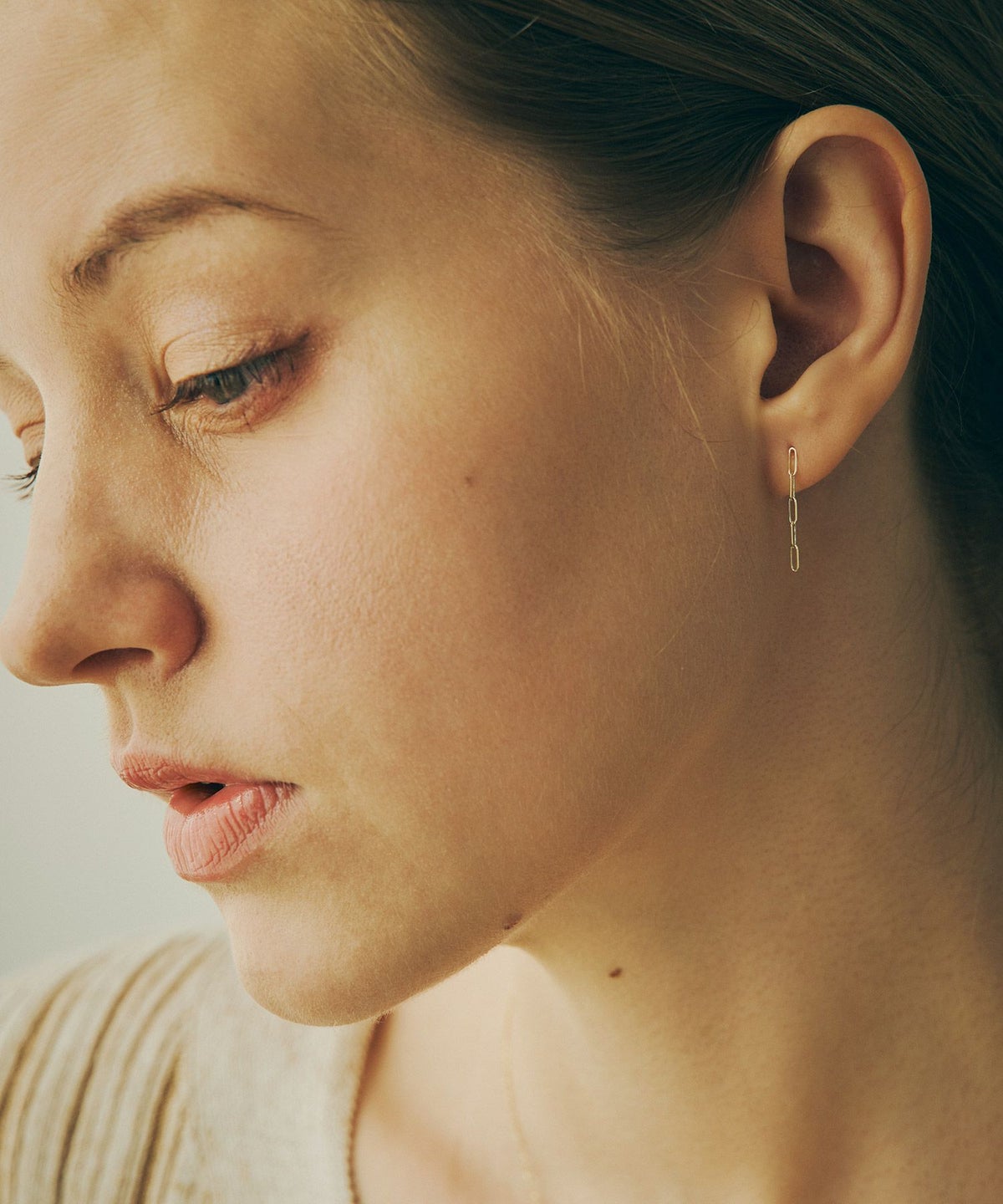 【web限定】[K10]ペーパークリップチェーンピアス