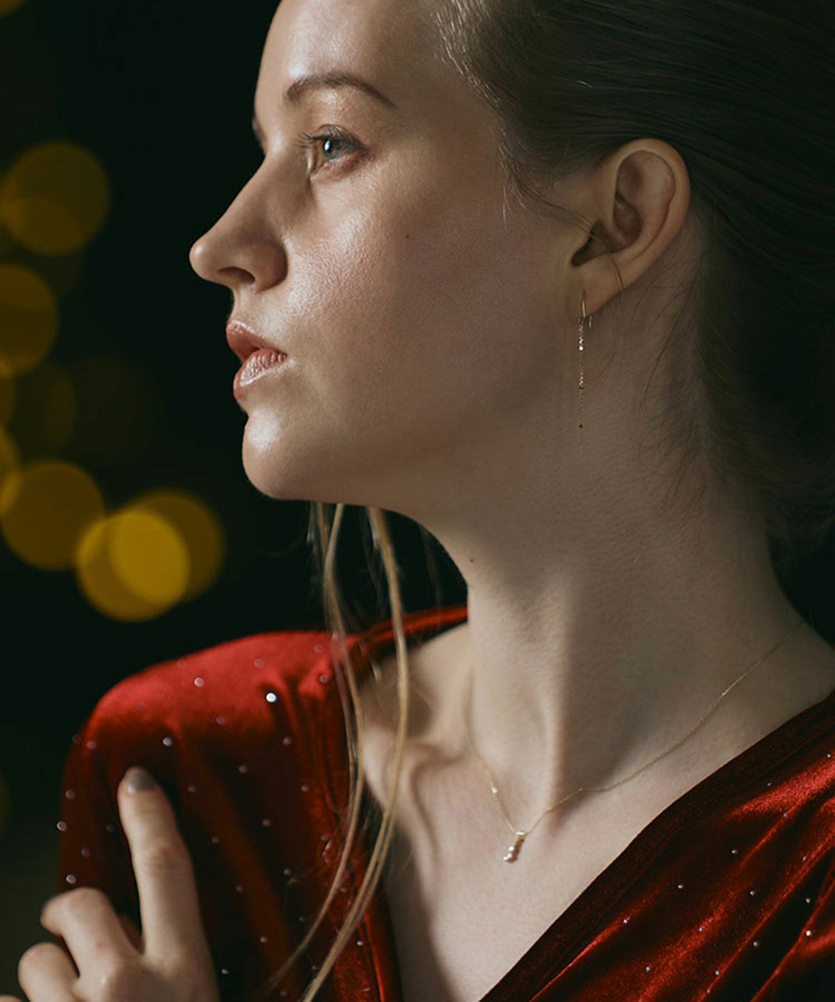 【web限定】[K10]グリッターチェーンピアス