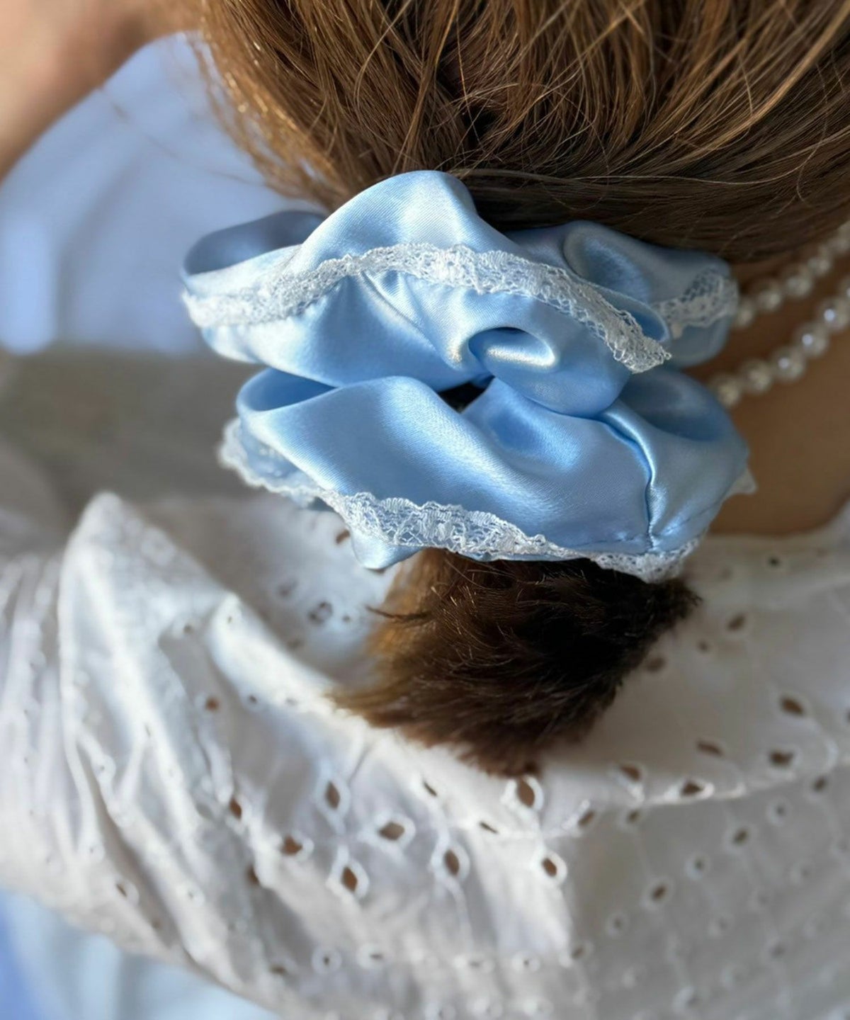 サテンレースシュシュ【nuage】