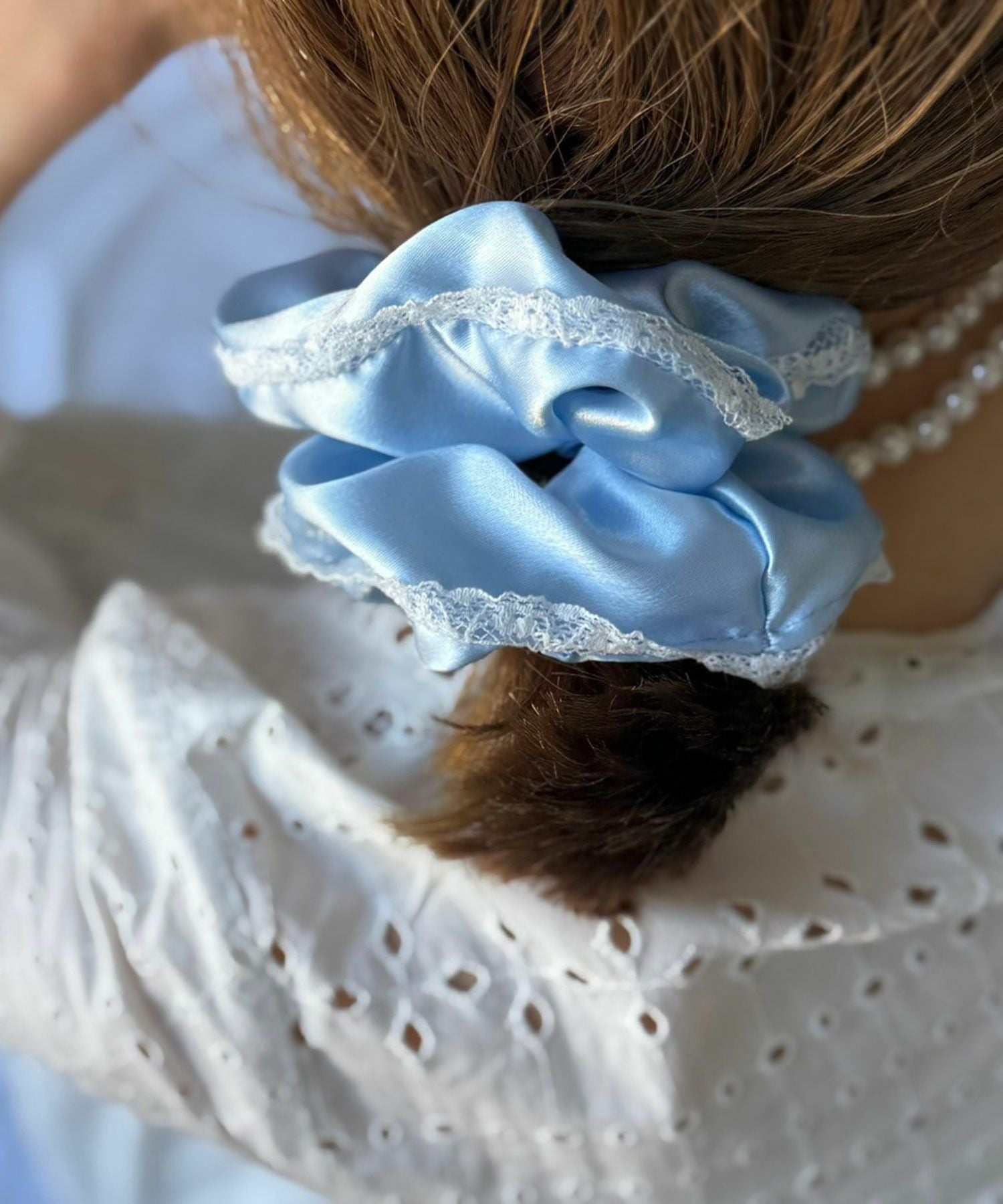 サテンレースシュシュ【nuage】