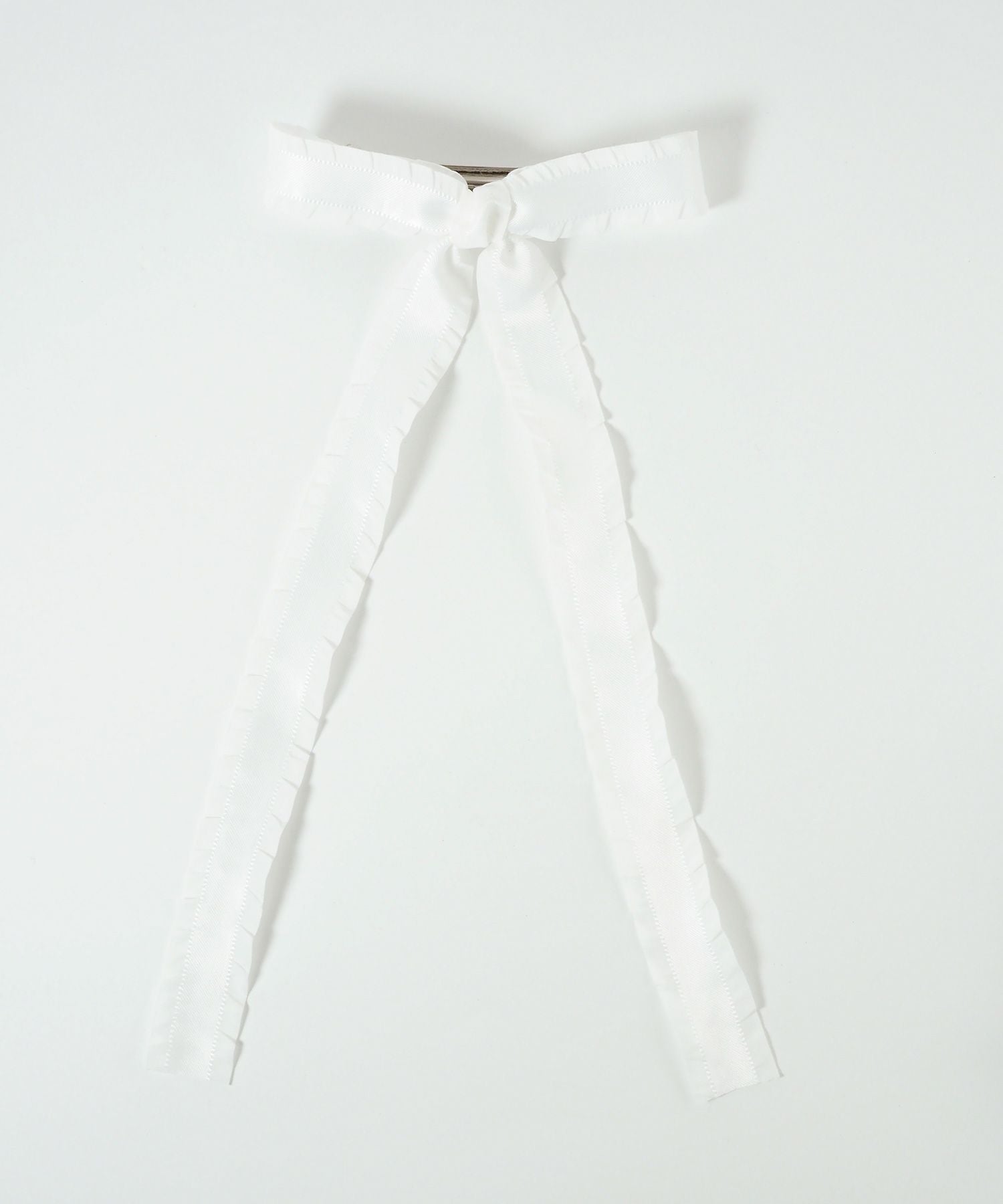 フリルサテンリボンバレッタ【nuage】