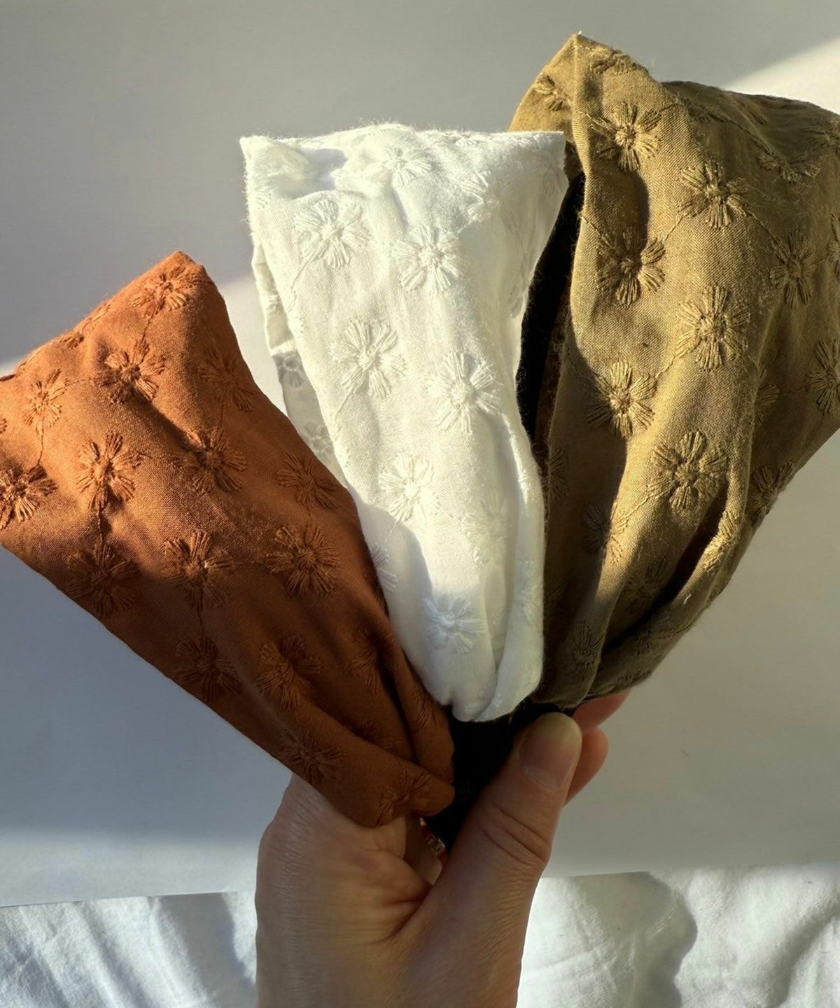 コットンフラワーレースワイドカチューシャ【nuage】