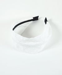 コットンフラワーレースワイドカチューシャ【nuage】