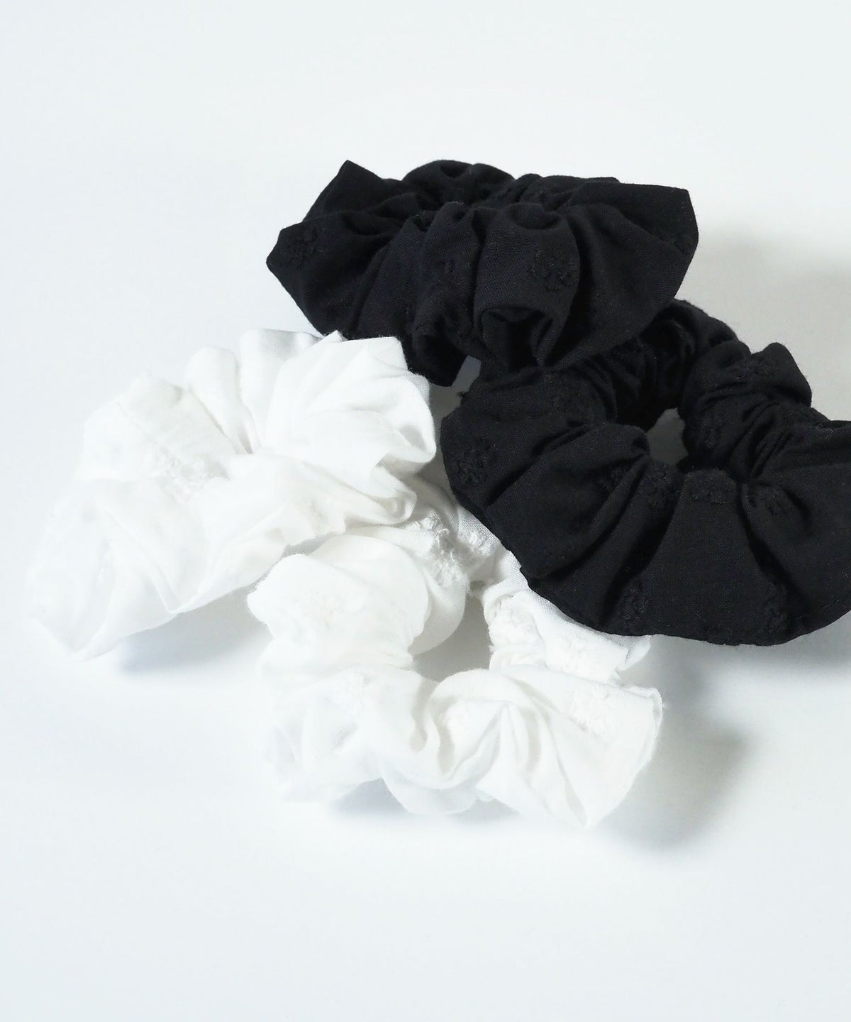 コットンレースミニシュシュ2Pセット【nuage】